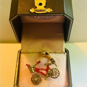 Juicy Couture Red and Gold Bicycle Charm